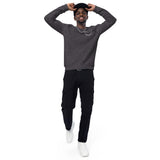 Unisex organic raglan sweatshirt - Monochrome Dark