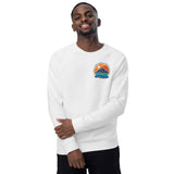 Unisex organic raglan sweatshirt - White/Color
